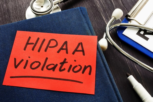 HIPAA violation - red notice
