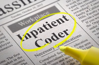 Inpatient Coder Vacancy in Newspaper. Job Search Concept.